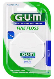 [03802] Gum Fil 1555 Fin Floss Dentaire Cire 55M